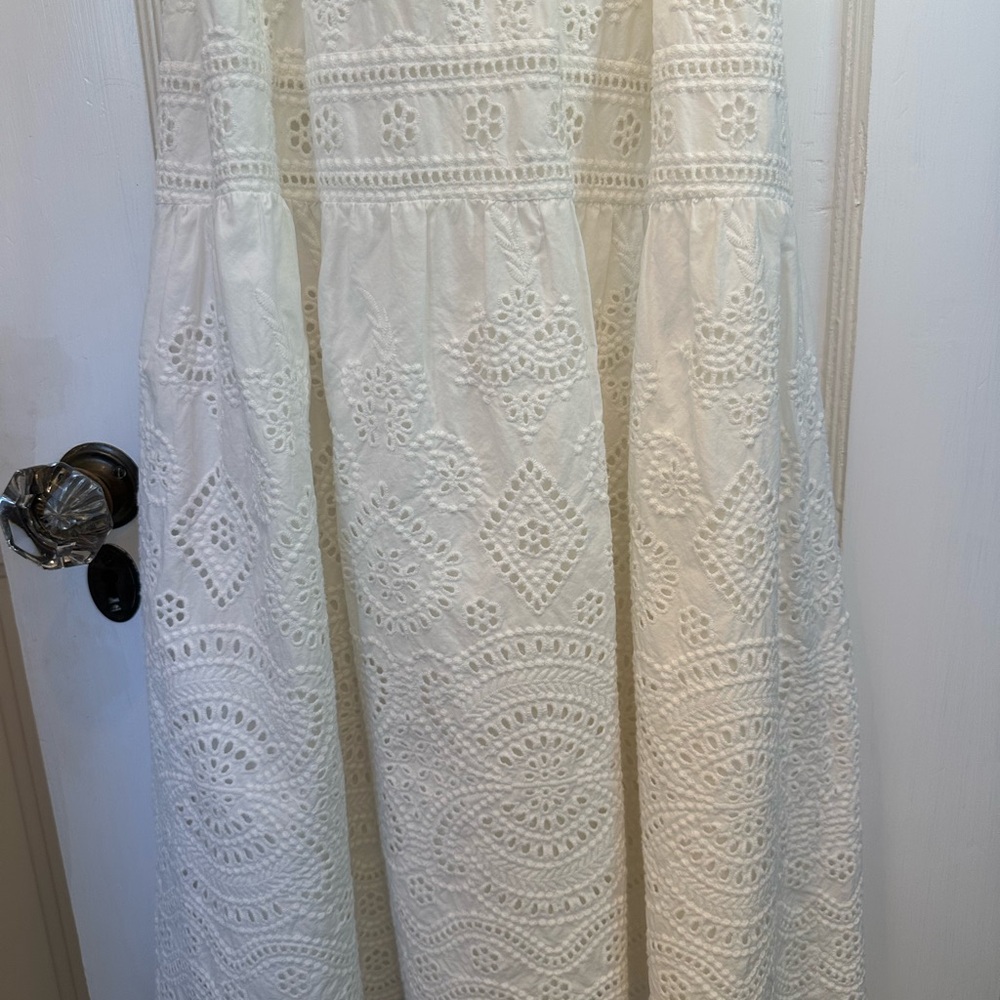 Shoshanna Blakely Eyelet White Dress Sz 6 - Picture 9 of 13